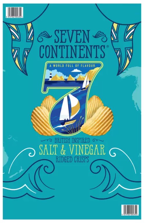 Seven Continents Salt and Vinegar Crisps, 900g